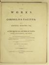 TACITUS, PUBLIUS CORNELIUS. The Works . . . [Translated] By Arthur Murphy, Esq. 4 vols. 1793